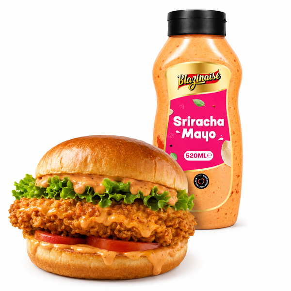 Peri Peri Sriracha Mayo 520ml, Spicy Chilli Garlic Mayonnaise, Dip and Dressing