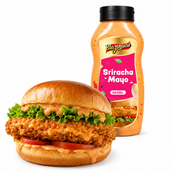Peri Peri Sriracha Mayo 960ml, Spicy Chilli Garlic Mayonnaise, Dip and Dressing