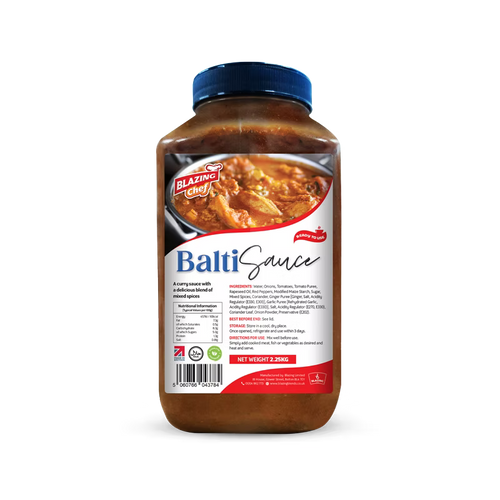 Blazing Balti Sauce 2.25kg, Authentic Spiced Ready-to-Use Curry Sauce