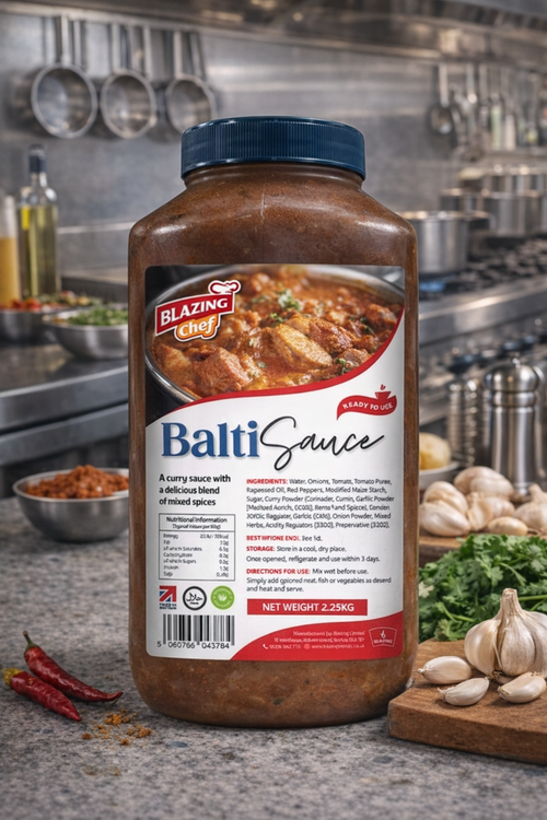 Blazing Balti Sauce 2.25kg, Authentic Spiced Ready-to-Use Curry Sauce