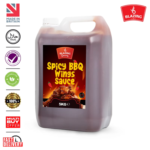 Blazing Spicy BBQ Wings Sauce 5kg, Smoky Chilli Glaze & Marinade