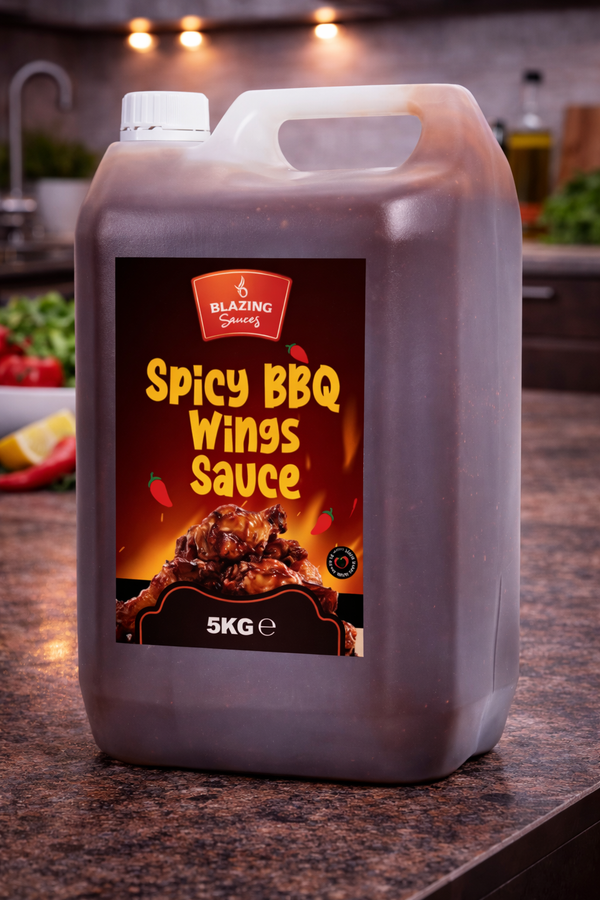 Blazing Spicy BBQ Wings Sauce 5kg, Smoky Chilli Glaze & Marinade