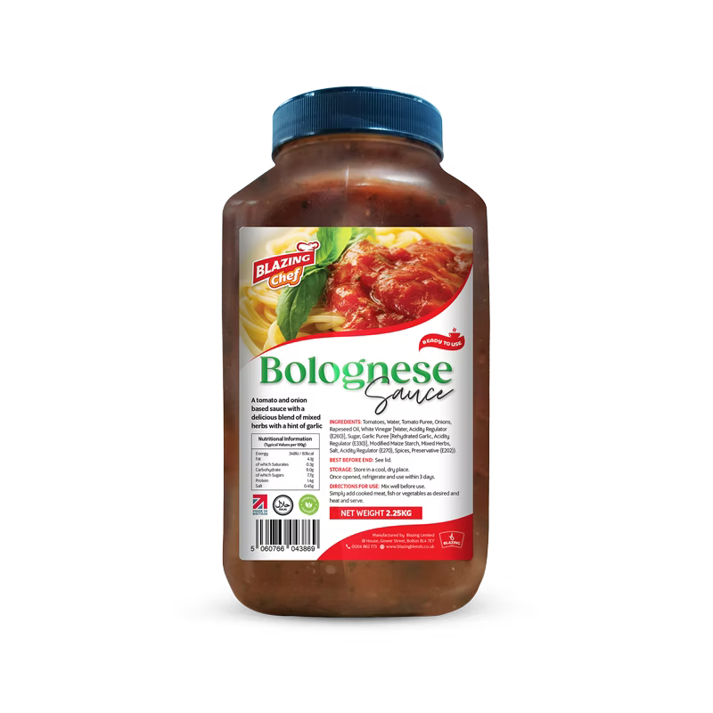 Blazing Bolognese Sauce 2.25kg, Classic Italian-Style Ready-to-Use Cooking Sauce