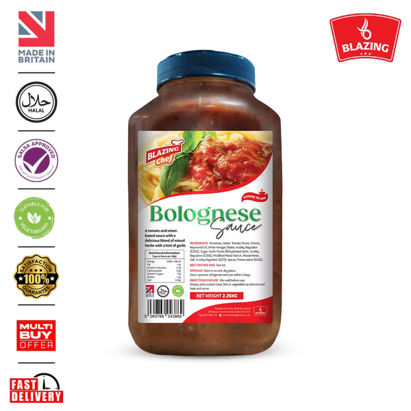 Blazing Bolognese Sauce 2.25kg, Classic Italian-Style Ready-to-Use Cooking Sauce