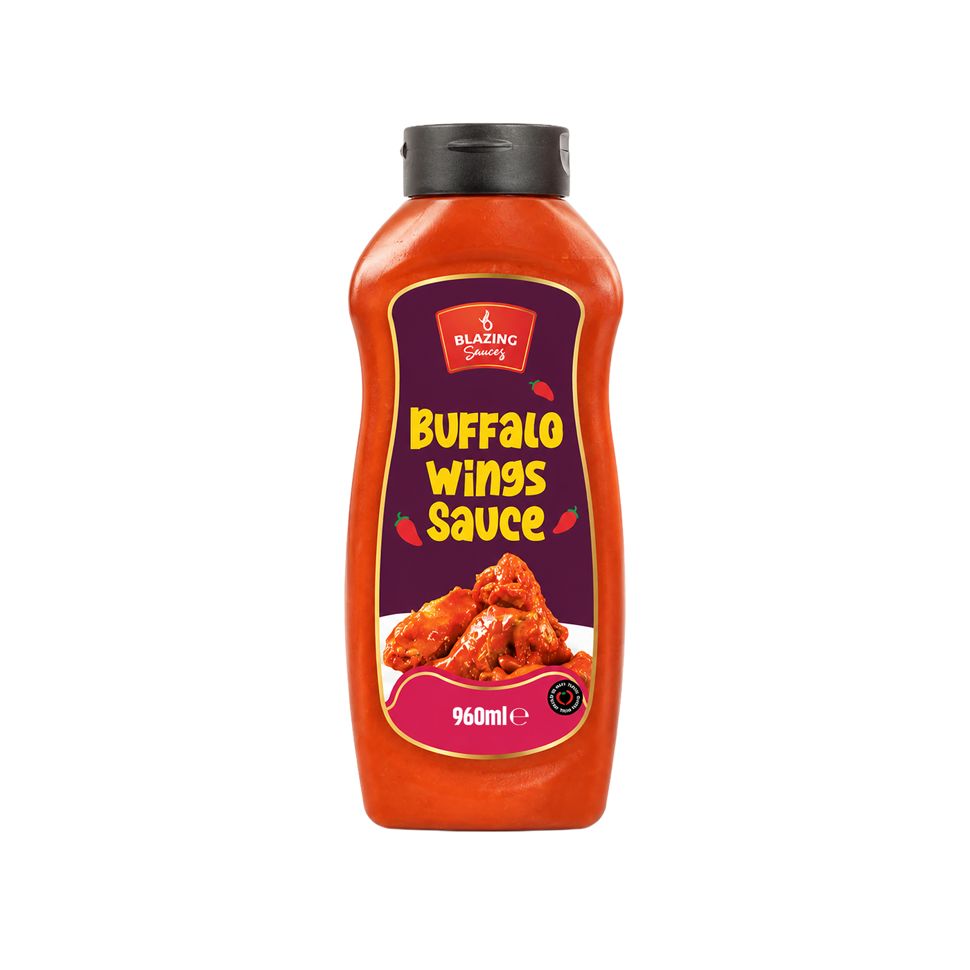 Blazing Buffalo Wings Sauce 960ml, Classic Spicy Wing Sauce, Dip and Dressing