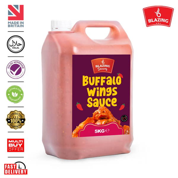 Blazing Buffalo Wings Sauce 5kg, Classic Spicy Wing Sauce, Dip and Dressing