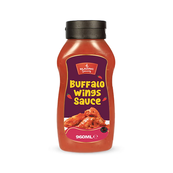 Blazing Buffalo Wings Sauce 960ml, Classic Spicy Wing Sauce, Dip and Dressing