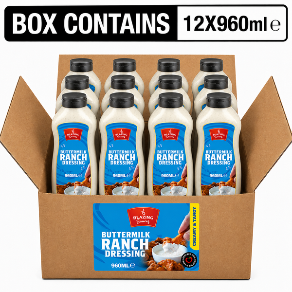 Blazing Buttermilk Ranch Dressing 960ml, Creamy and Tangy Classic Dip