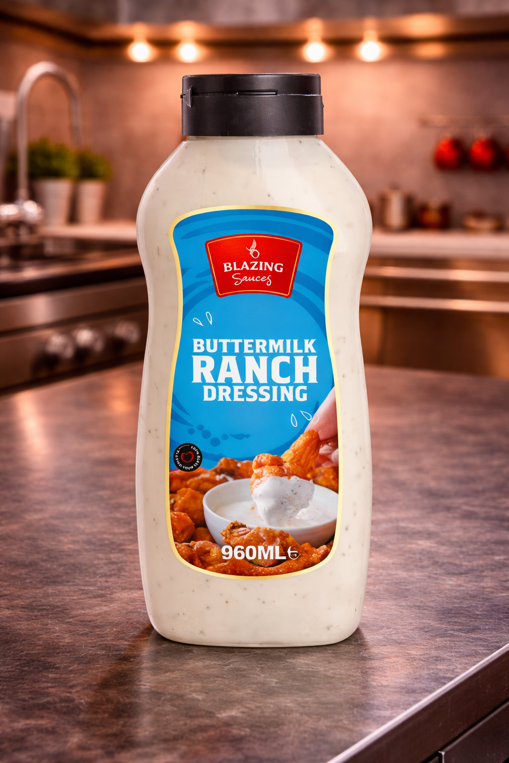 Blazing Buttermilk Ranch Dressing 960ml, Creamy and Tangy Classic Dip