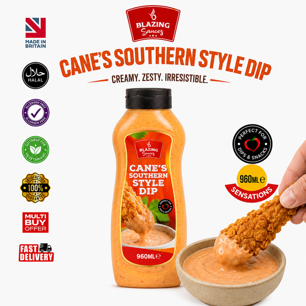 Blazing Cane's Southern Style Dipping Sauce 960ml, Creamy Sauce for Chicken and Burgers