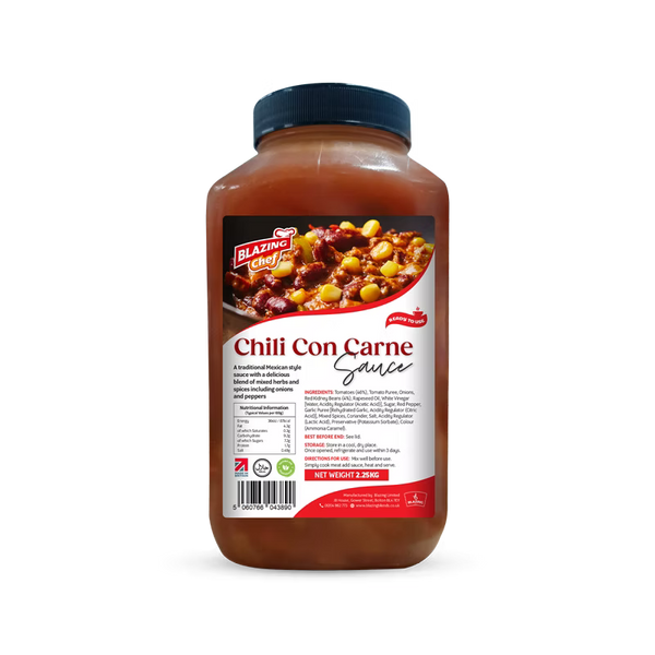 Blazing Chilli Con Carne Sauce 2.25kg, Bold & Spicy Ready-to-Use Cooking Sauce