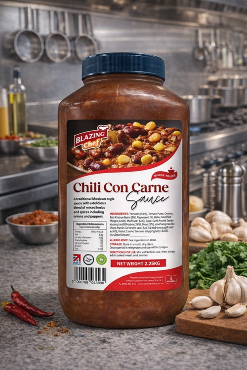 Blazing Chilli Con Carne Sauce 2.25kg, Bold & Spicy Ready-to-Use Cooking Sauce