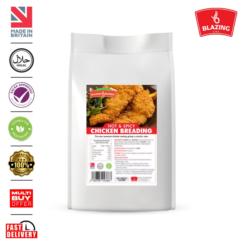 Blazing Hot & Spicy Chicken Breading 12.5kg – Crispy Spicy Chicken Coating
