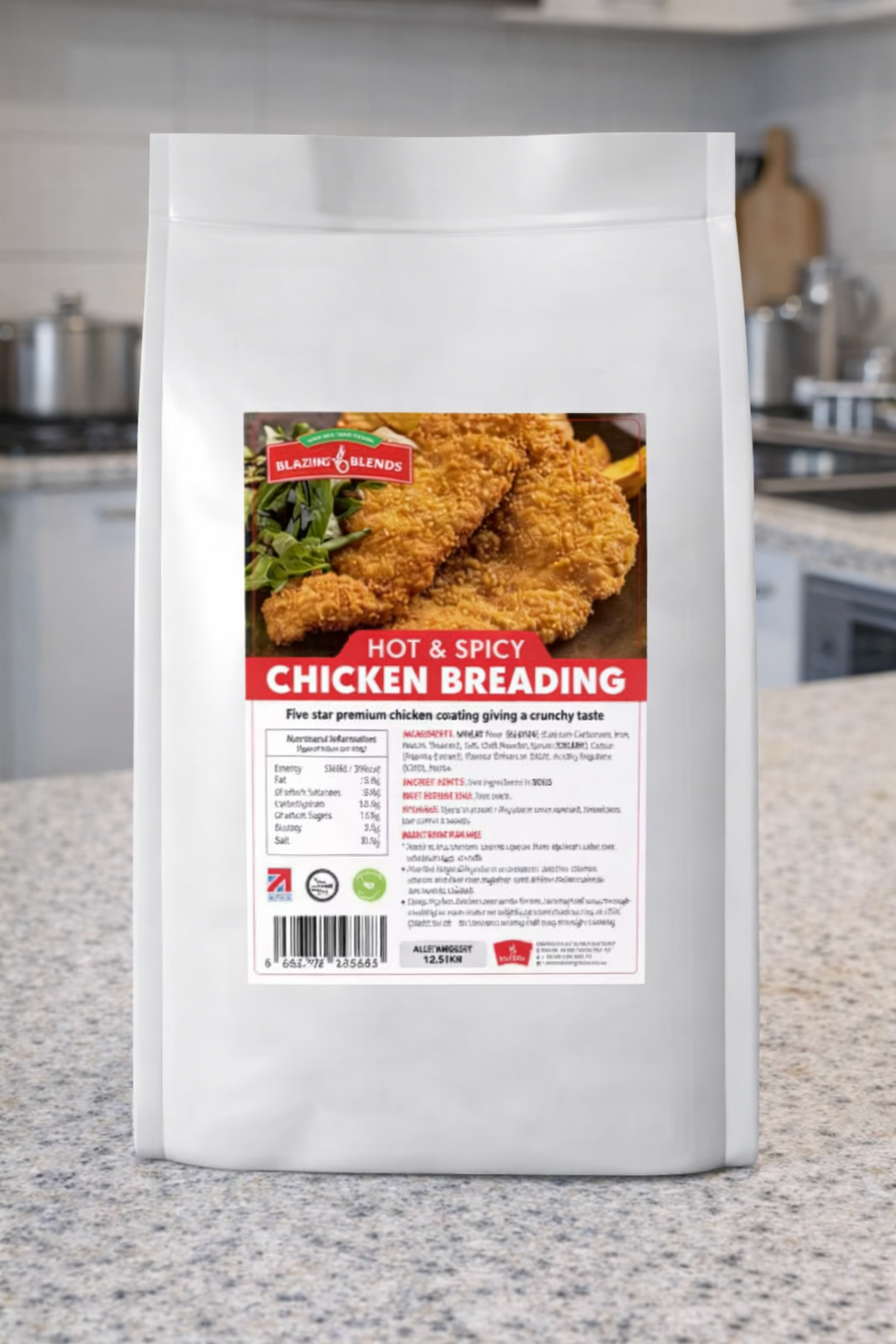 Blazing Hot & Spicy Chicken Breading 12.5kg – Crispy Spicy Chicken Coating