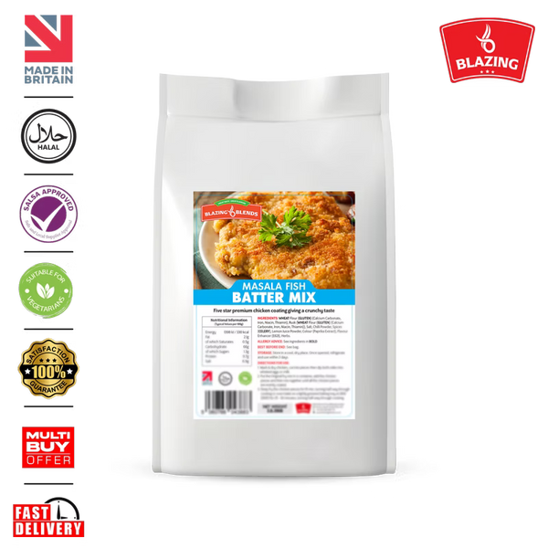 Blazing Fish Masala Batter Mix 12.5kg – Crispy Spiced Fish Batter