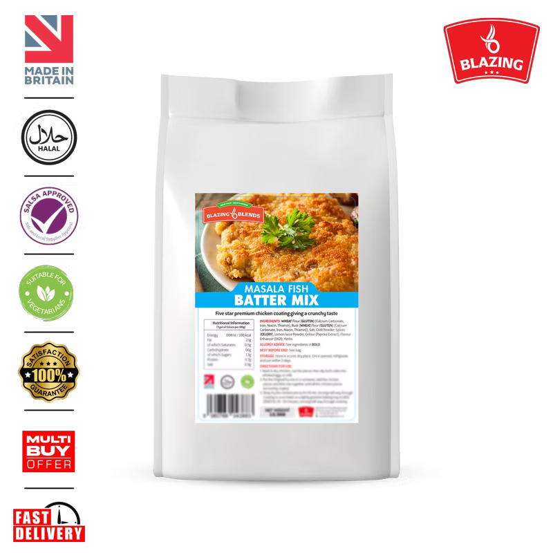 Blazing Fish Masala Batter Mix 2.5kg – Crispy Spiced Fish Batter