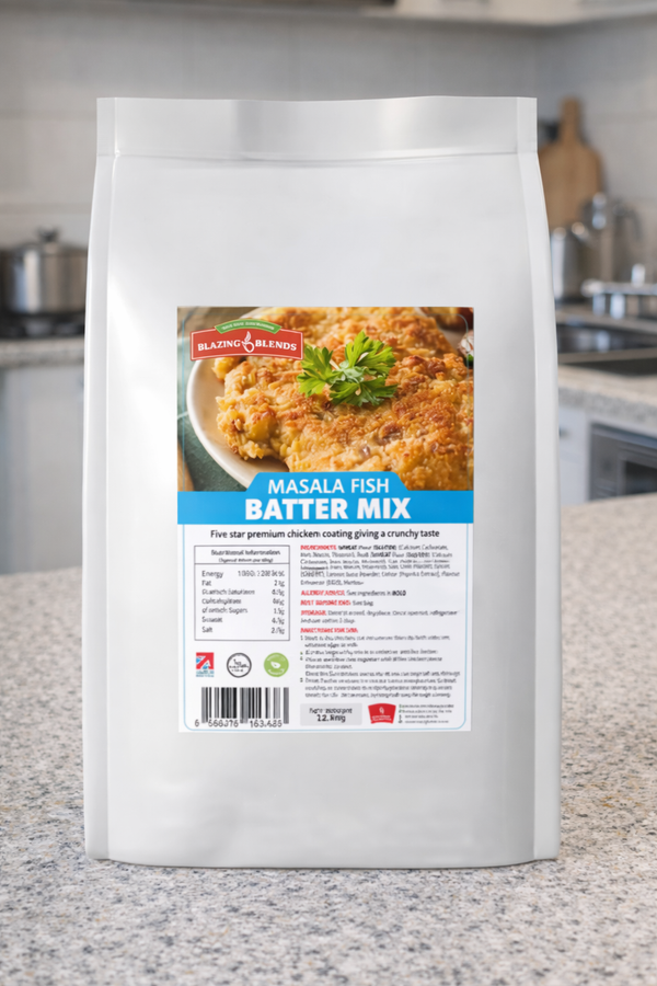 Blazing Fish Masala Batter Mix 12.5kg – Crispy Spiced Fish Batter