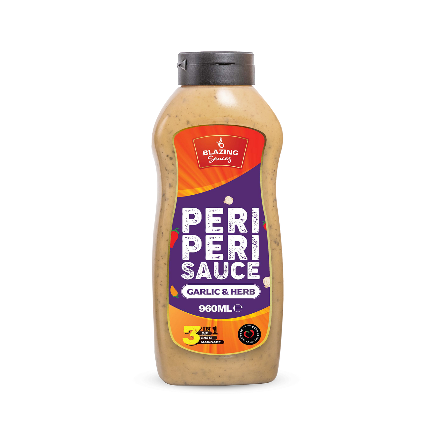 Garlic & Herb Peri Peri Sauce 960ml, Mild Zesty Chilli Marinade
