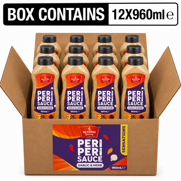 Garlic & Herb Peri Peri Sauce 960ml, Mild Zesty Chilli Marinade