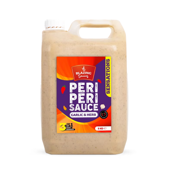 Garlic & Herb Peri Peri Sauce 5kg, Mild Zesty Chilli Marinade