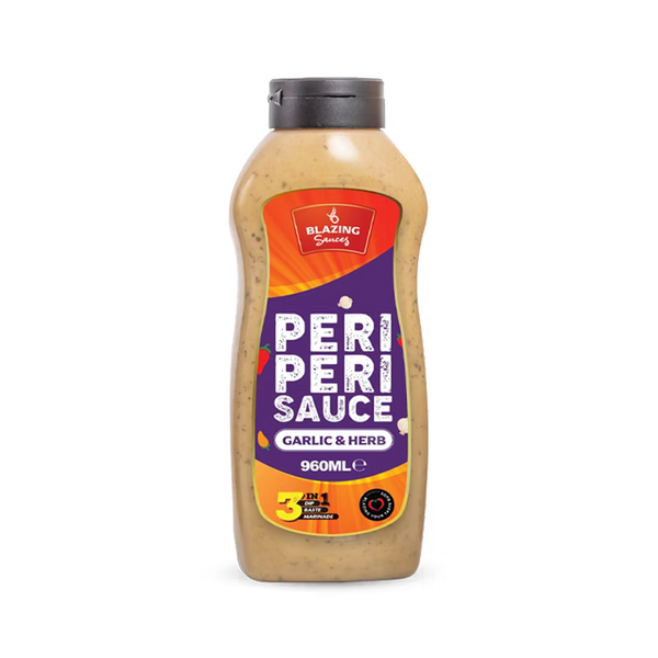 Garlic & Herb Peri Peri Sauce 960ml, Mild Zesty Chilli Marinade