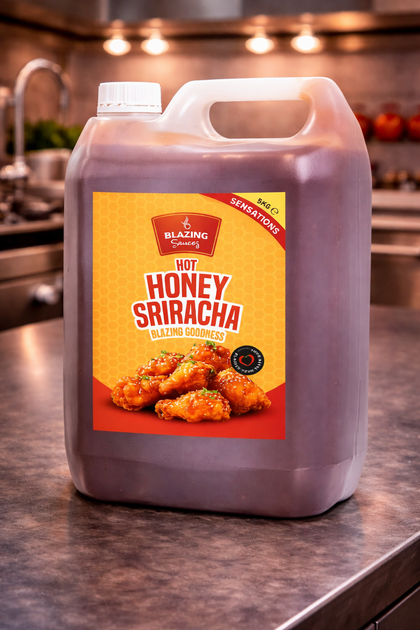 Blazing Honey Sriracha Wings Sauce 5kg, Sweet and Spicy Sticky Glaze