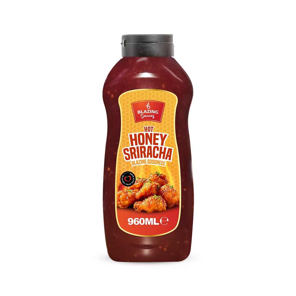 Blazing Honey Sriracha Wings Sauce 960ml, Sweet and Spicy Sticky Glaze