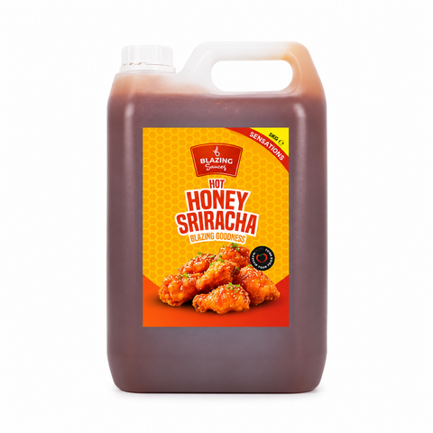 Blazing Honey Sriracha Wings Sauce 5kg, Sweet and Spicy Sticky Glaze