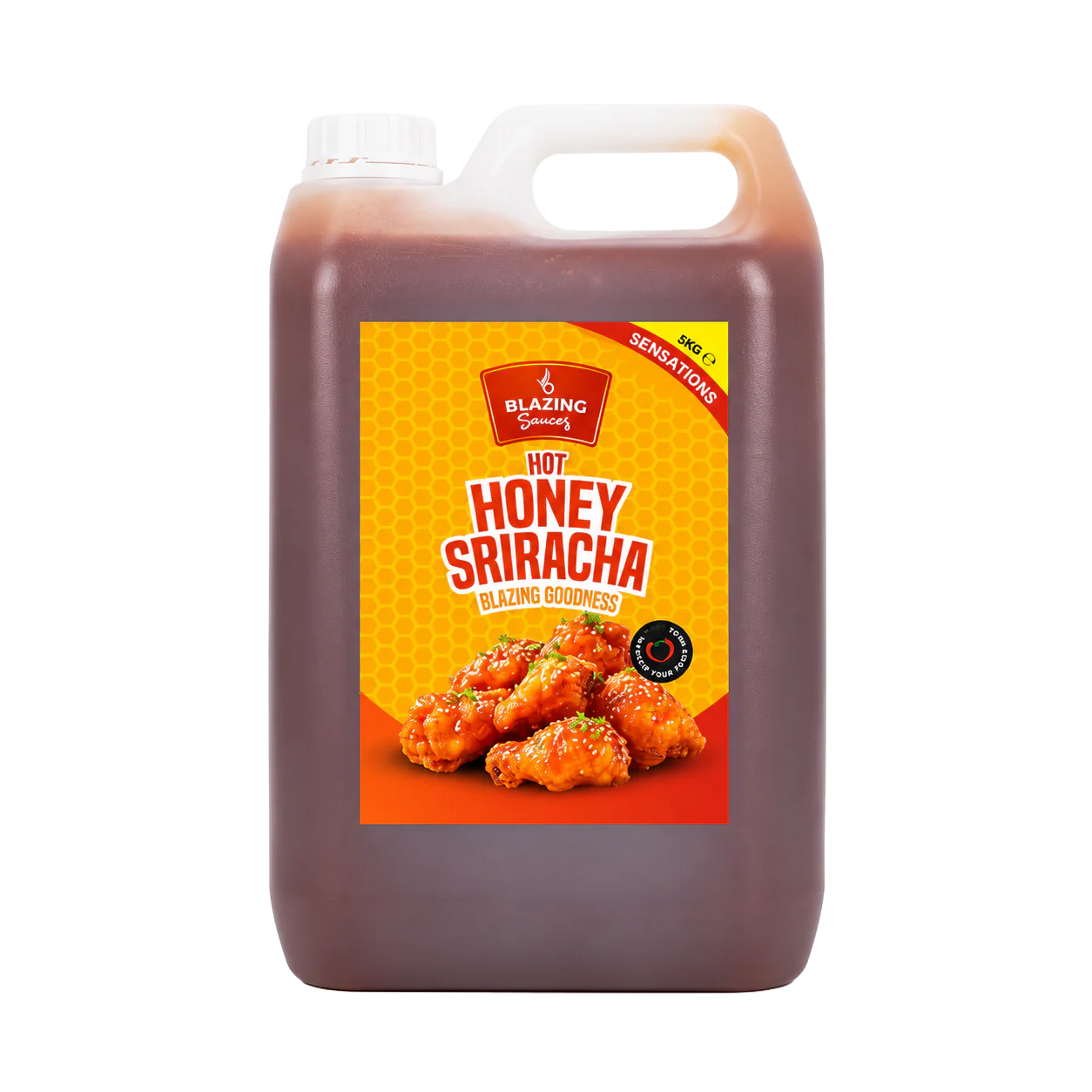 Blazing Honey Sriracha Wings Sauce 5kg, Sweet and Spicy Sticky Glaze