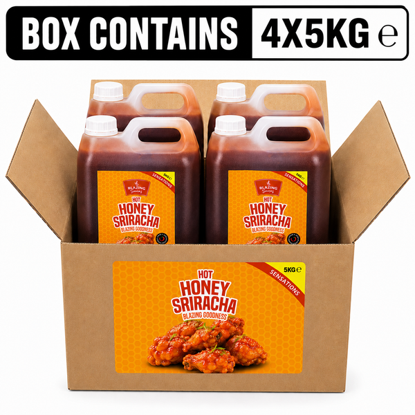 Blazing Honey Sriracha Wings Sauce 5kg, Sweet and Spicy Sticky Glaze