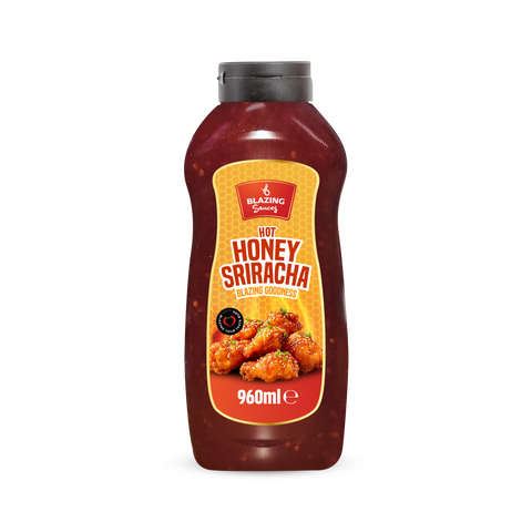 Blazing Honey Sriracha Wings Sauce 960ml, Sweet and Spicy Sticky Glaze