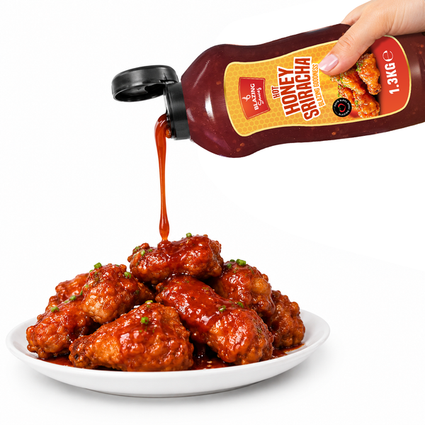 Blazing Honey Sriracha Wings Sauce 1.3KG, Sweet and Spicy Sticky Glaze