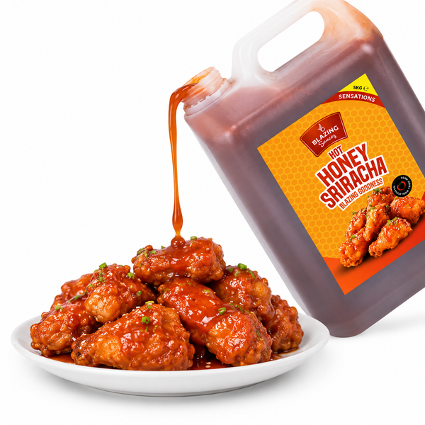Blazing Honey Sriracha Wings Sauce 5kg, Sweet and Spicy Sticky Glaze