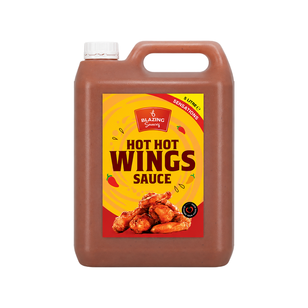 Blazing Hot Hot Wing Sauce 5kg, Extra Hot Chicken Wing Sauce, Dip and Glaze