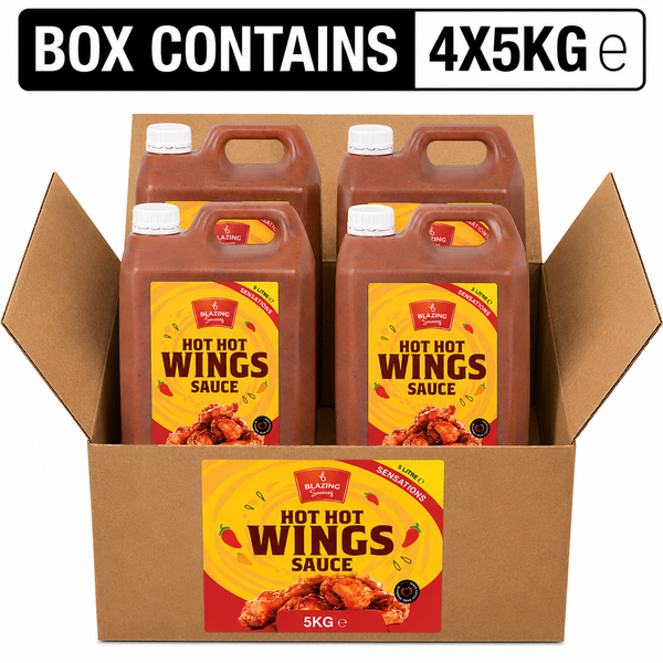 Blazing Hot Hot Wing Sauce 5kg, Extra Hot Chicken Wing Sauce, Dip and Glaze