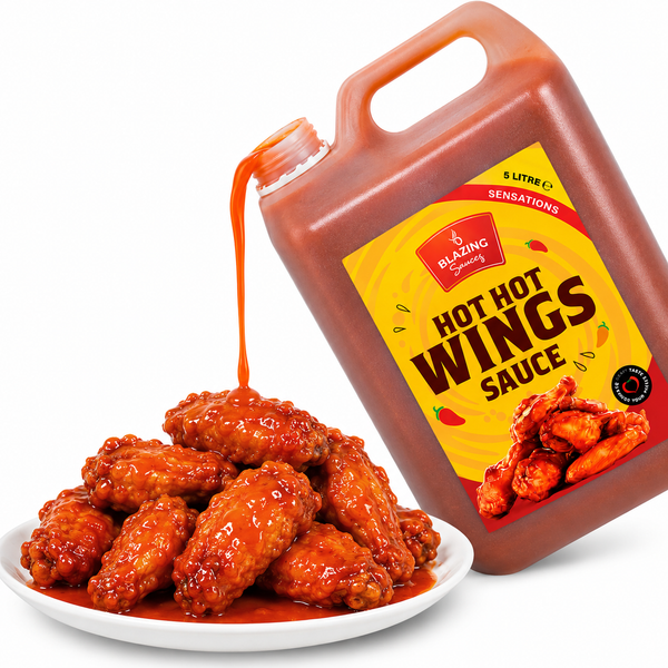 Blazing Hot Hot Wing Sauce 5kg, Extra Hot Chicken Wing Sauce, Dip and Glaze