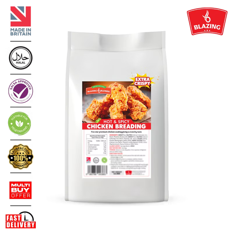 Extra Crispy Hot & Spicy Chicken Breading 12.5kg, Bulk Fried Chicken Coating Mix