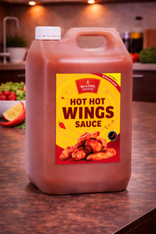 Blazing Hot Hot Wing Sauce 5kg, Extra Hot Chicken Wing Sauce, Dip and Glaze