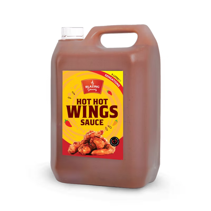Blazing Hot Hot Wing Sauce 5kg, Extra Hot Chicken Wing Sauce, Dip and Glaze