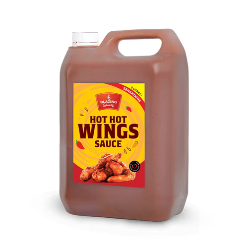Blazing Hot Hot Wing Sauce 5kg, Extra Hot Chicken Wing Sauce, Dip and Glaze