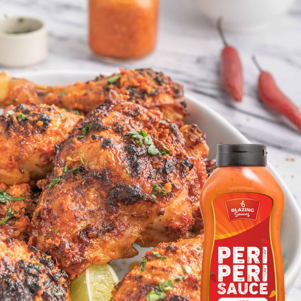 Blazing Hot Peri Peri Sauce 960ml, Fiery Chicken Baste, Dip & Marinade