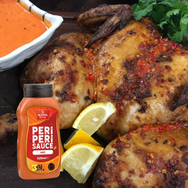 Blazing Hot Peri Peri Sauce 520ml, Fiery Chicken Baste, Dip & Marinade