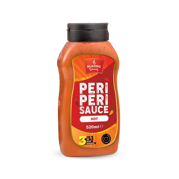 Blazing Hot Peri Peri Sauce 520ml, Fiery Chicken Baste, Dip & Marinade