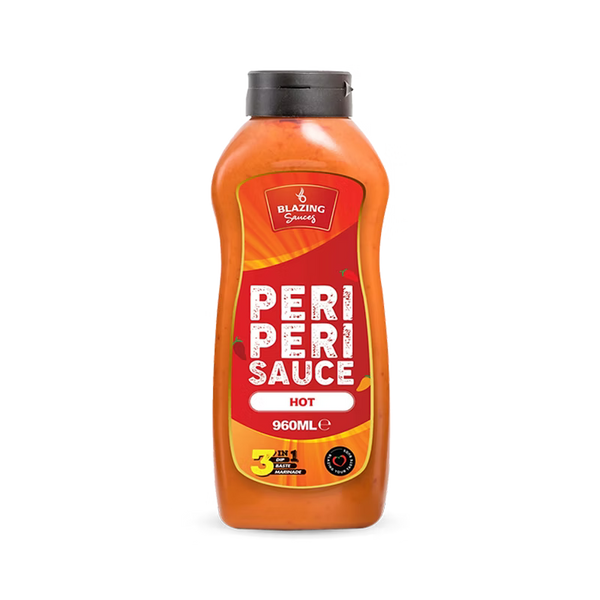 Blazing Hot Peri Peri Sauce 960ml, Fiery Chicken Baste, Dip & Marinade