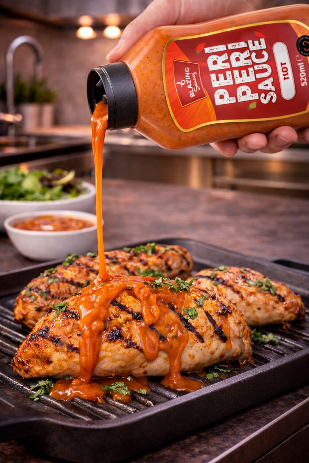 Wholesale Hot Peri Peri Sauce 520ml | Bulk Chilli Sauce UK
