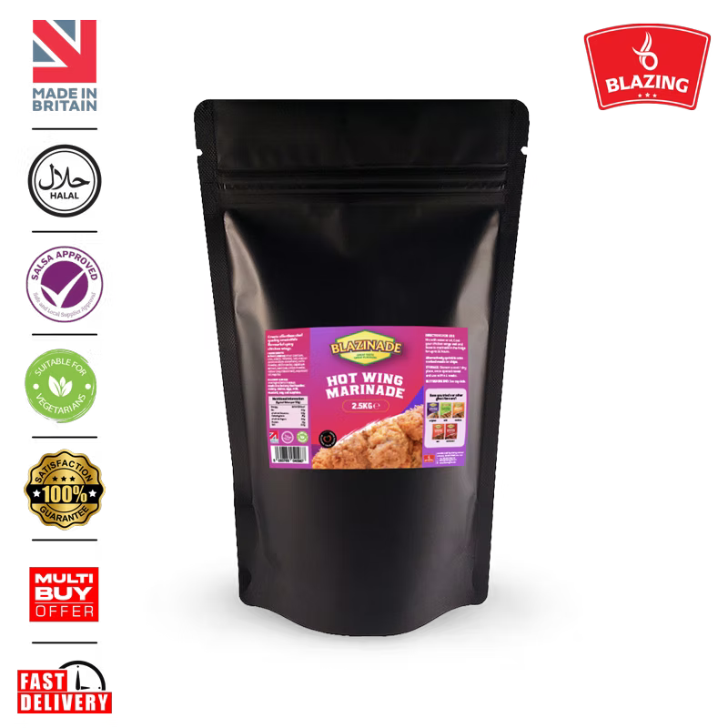 Blazinade Peri Peri Hot Wing Marinade 2.5kg, Spicy Chicken Wing Seasoning