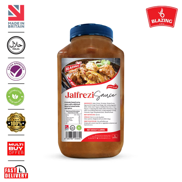 Blazing Jalfrezi Sauce 2.25kg, Spicy & Tangy Ready-to-Use Curry Sauce