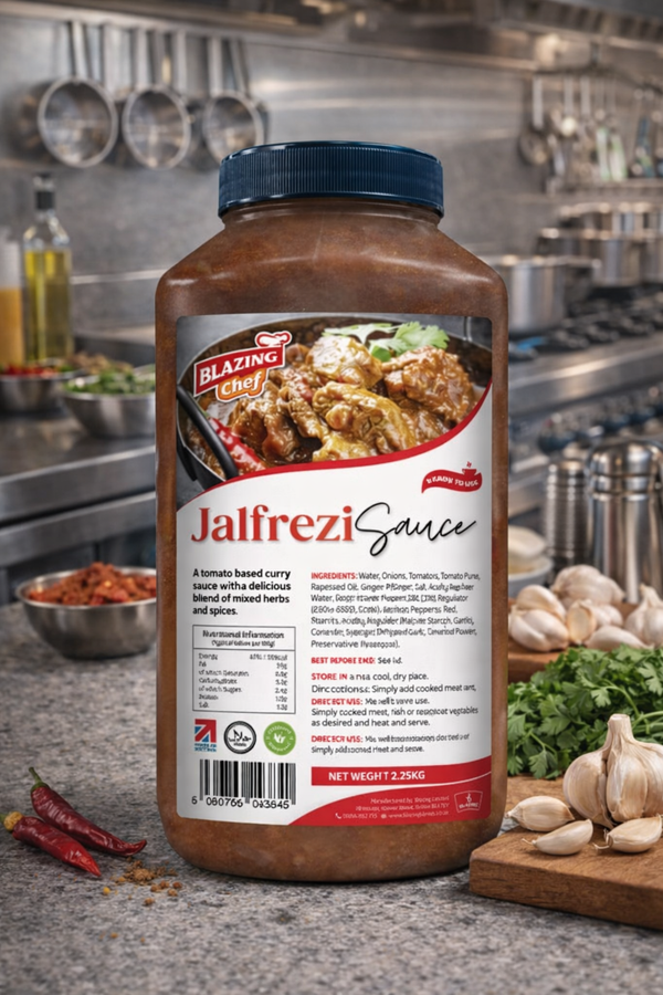 Blazing Jalfrezi Sauce 2.25kg, Spicy & Tangy Ready-to-Use Curry Sauce