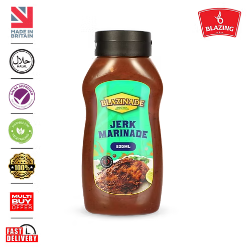 Blazing Jerk Marinade Sauce 520ml, for Chicken, Meat & Vegetables