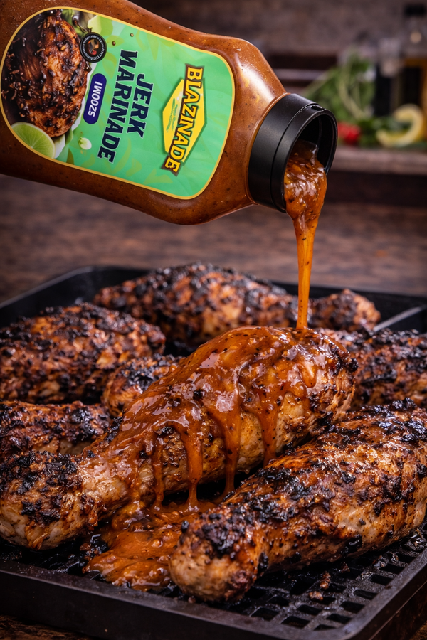 Blazing Jerk Marinade Sauce 520ml, for Chicken, Meat & Vegetables